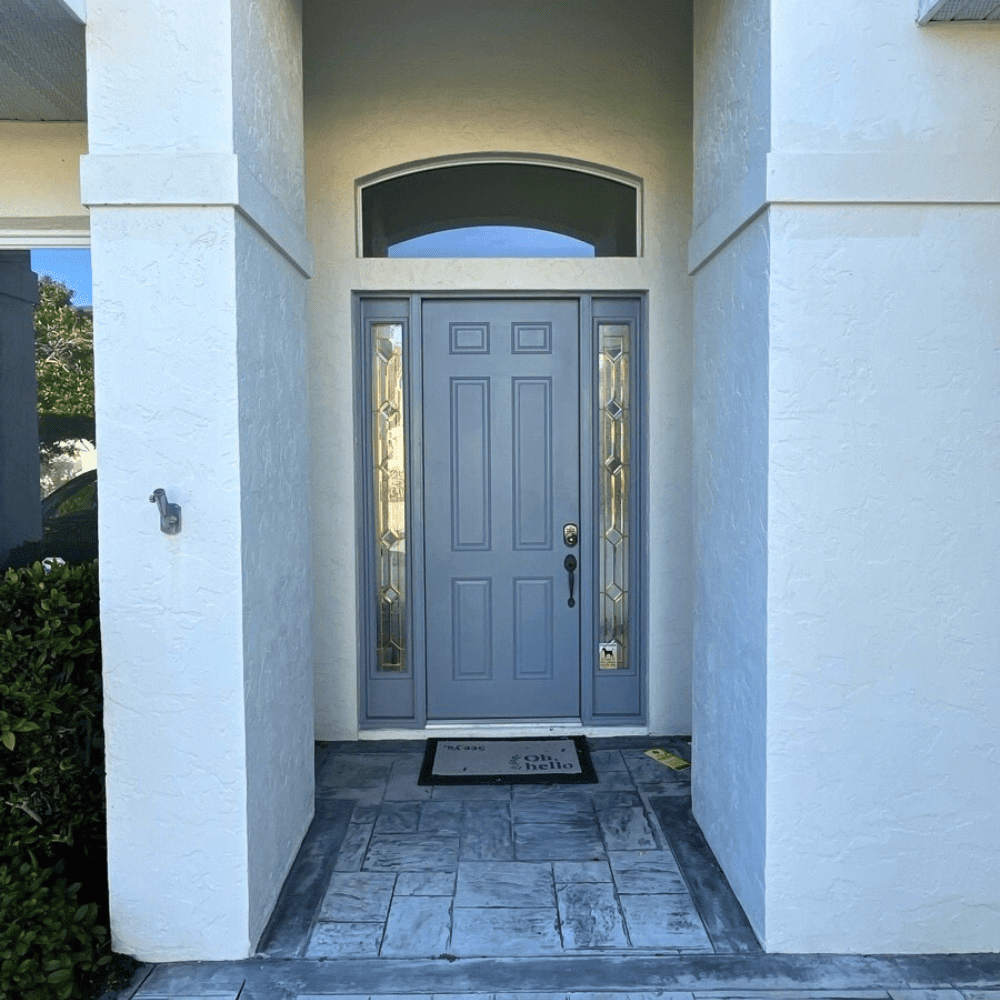 Front Door Inspection During Home Watch in Sarasota